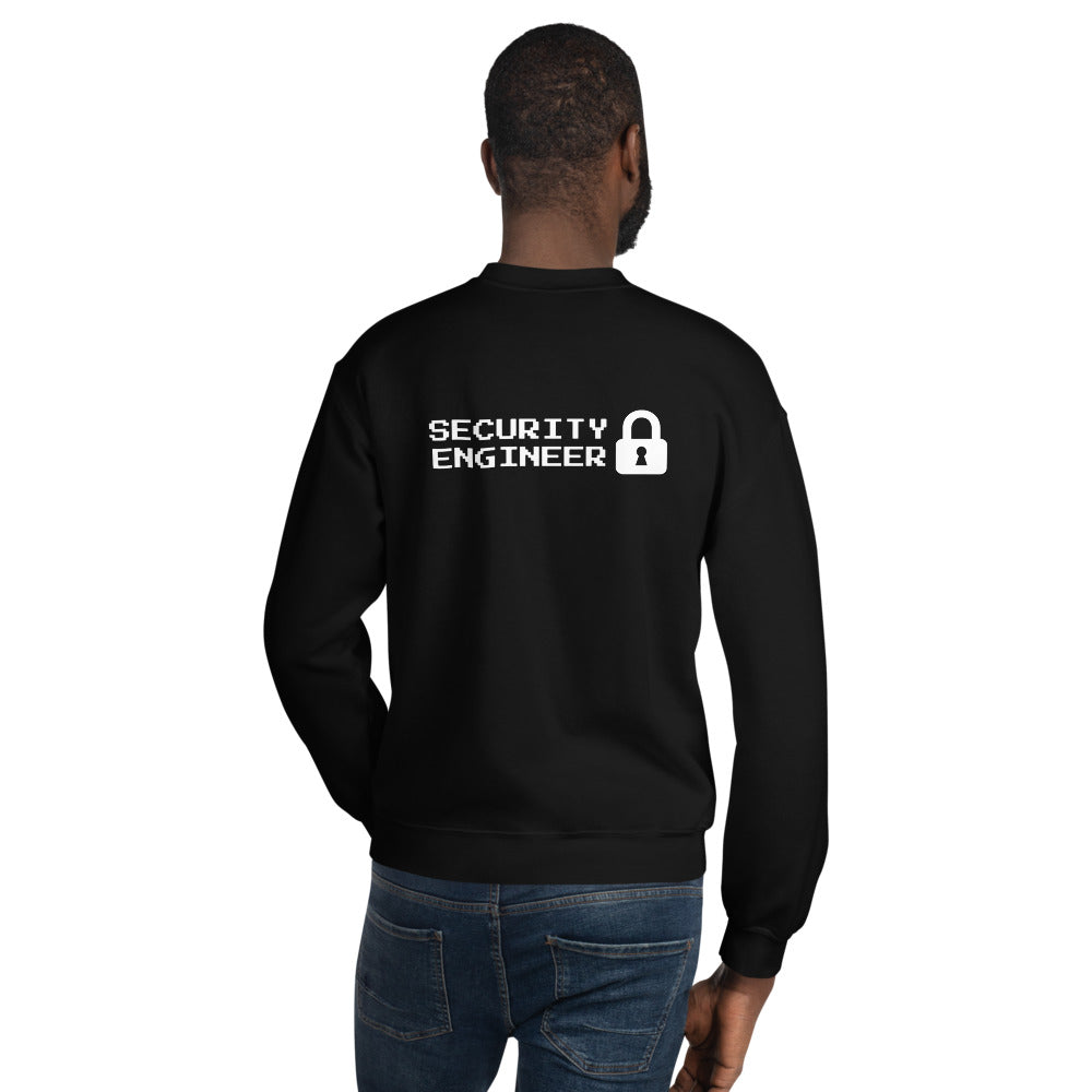 Security engineer - Unisex Sweatshirt (white text) by DarkByteGear