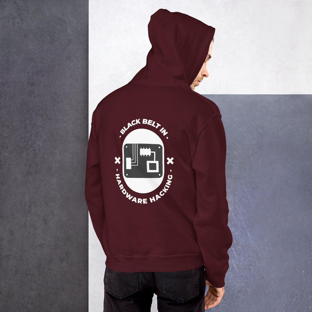 Black belt in hardware hacking - Unisex Hoodie by DarkByteGear