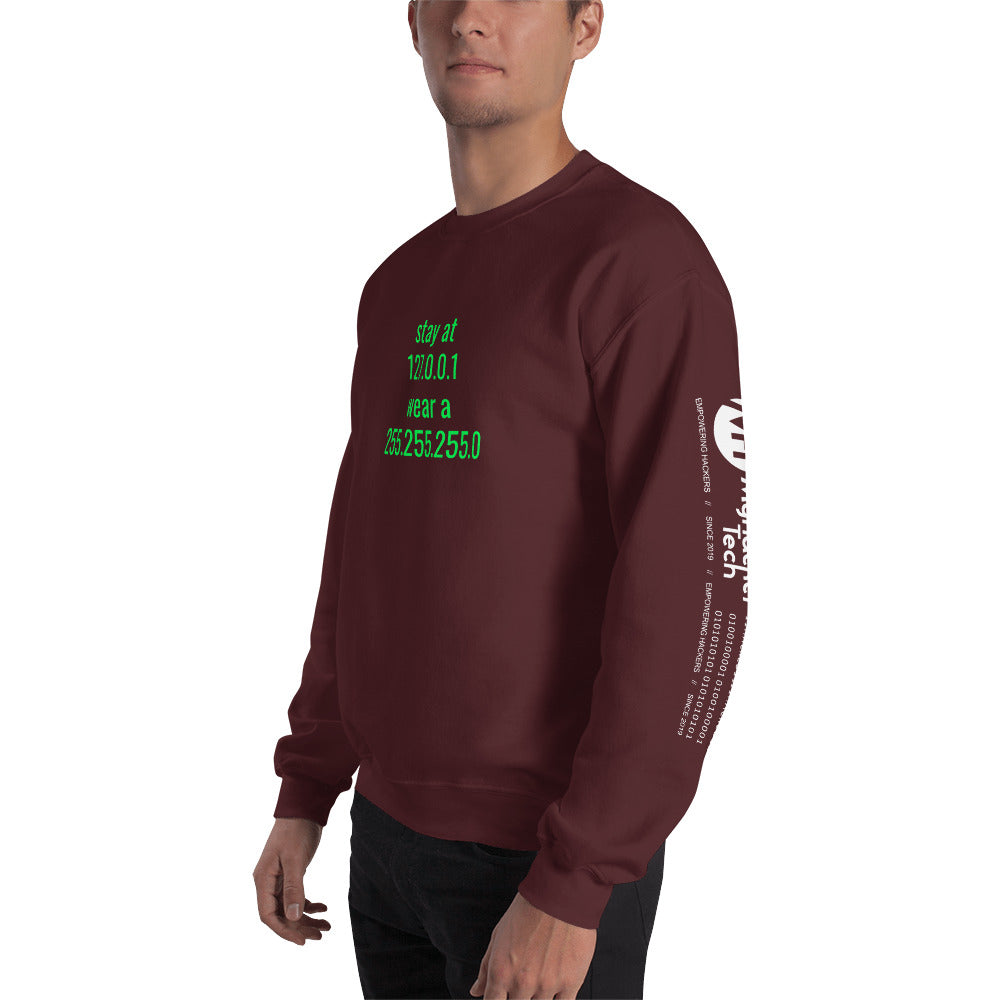 stay at at home, wear a mask - Unisex Sweatshirt (with all sides designs) by DarkByteGear