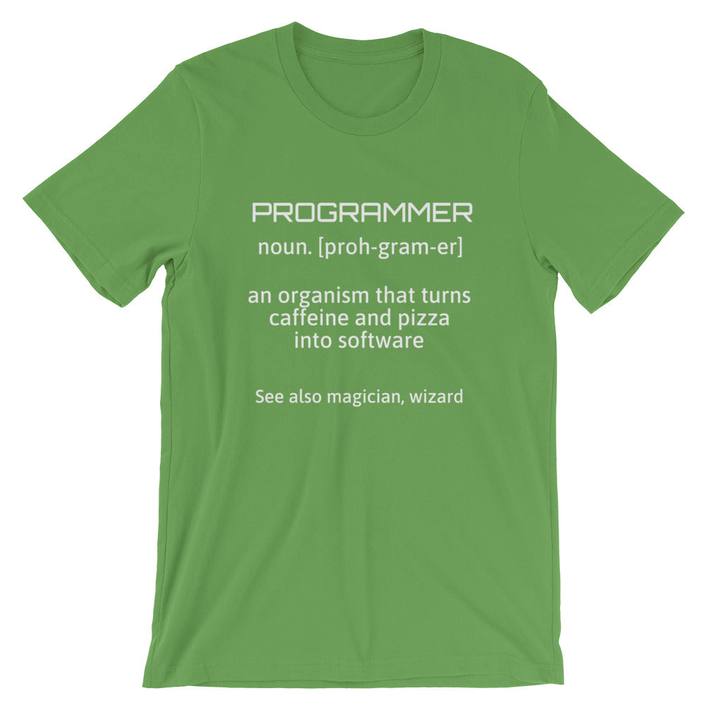 PROGRAMMER - Short-Sleeve Unisex T-Shirt (white text) by DarkByteGear
