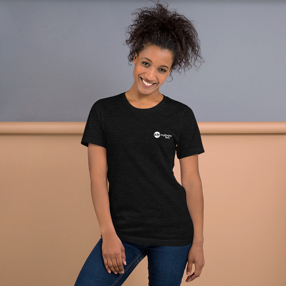 stay at at home, wear a mask - Short-Sleeve Unisex T-Shirt (with back design) by DarkByteGear