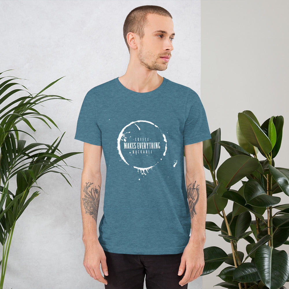 Coffee makes everything hackable - Short-Sleeve Unisex T-Shirt by DarkByteGear
