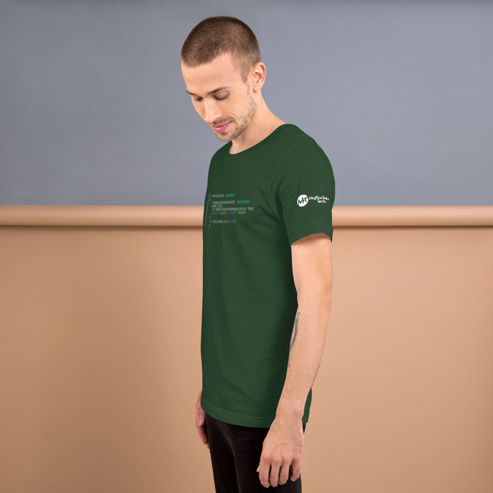 Code in ASCII - Short-Sleeve Unisex T-Shirt by DarkByteGear