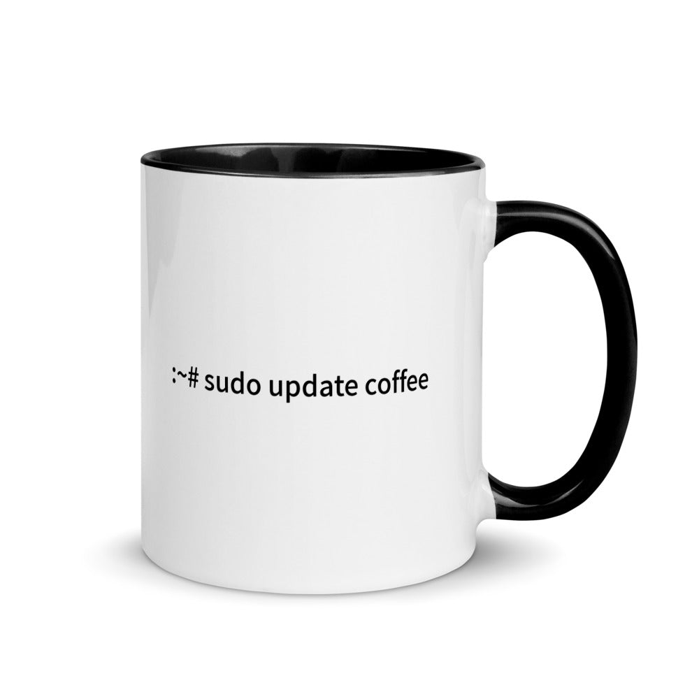 sudo update coffee - Mug with Color Inside by DarkByteGear