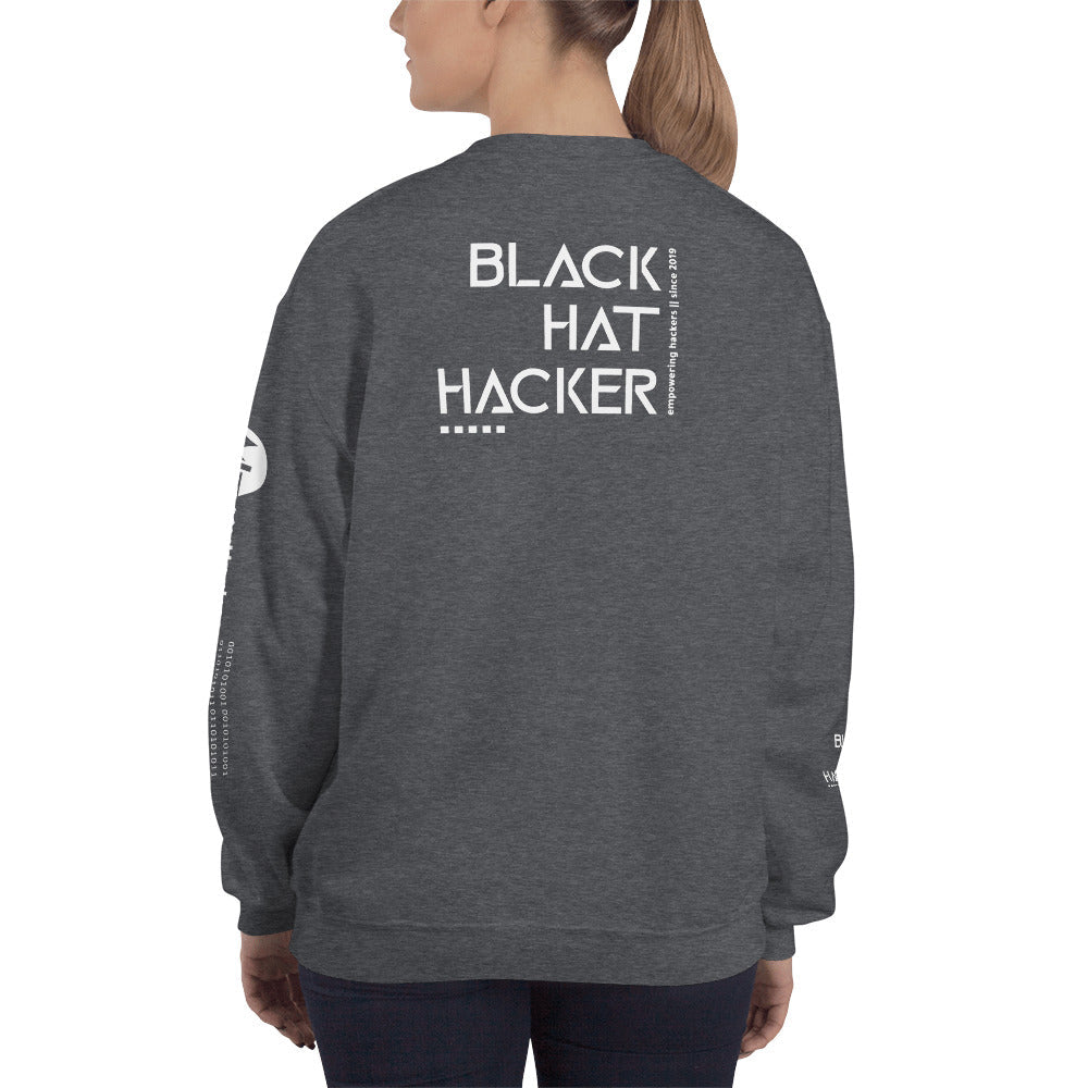 Black Hat Hacker v1 - Unisex Sweatshirt ( all sides print) by DarkByteGear