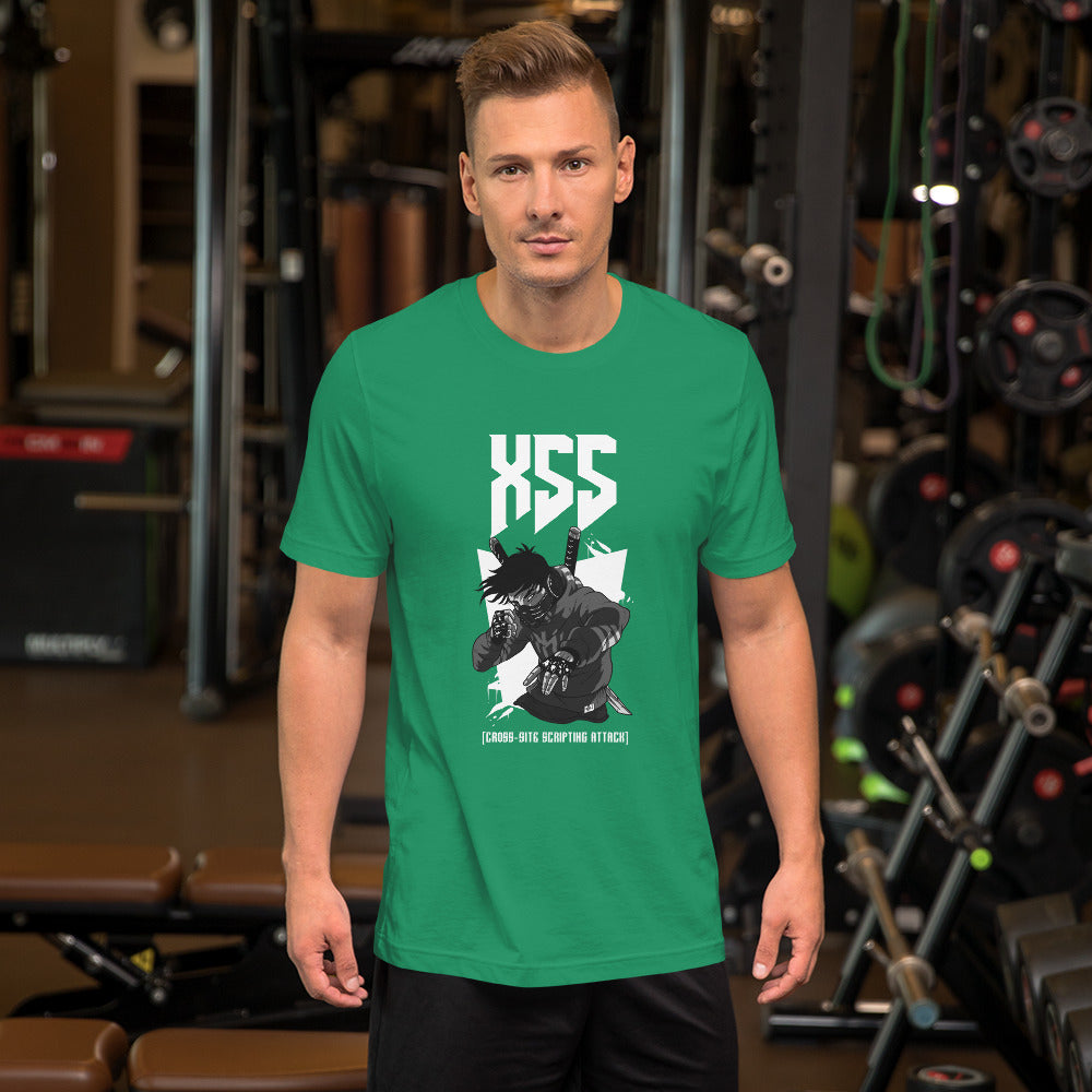 XSS cross-site scripting attack - Short-Sleeve Unisex T-Shirt by DarkByteGear
