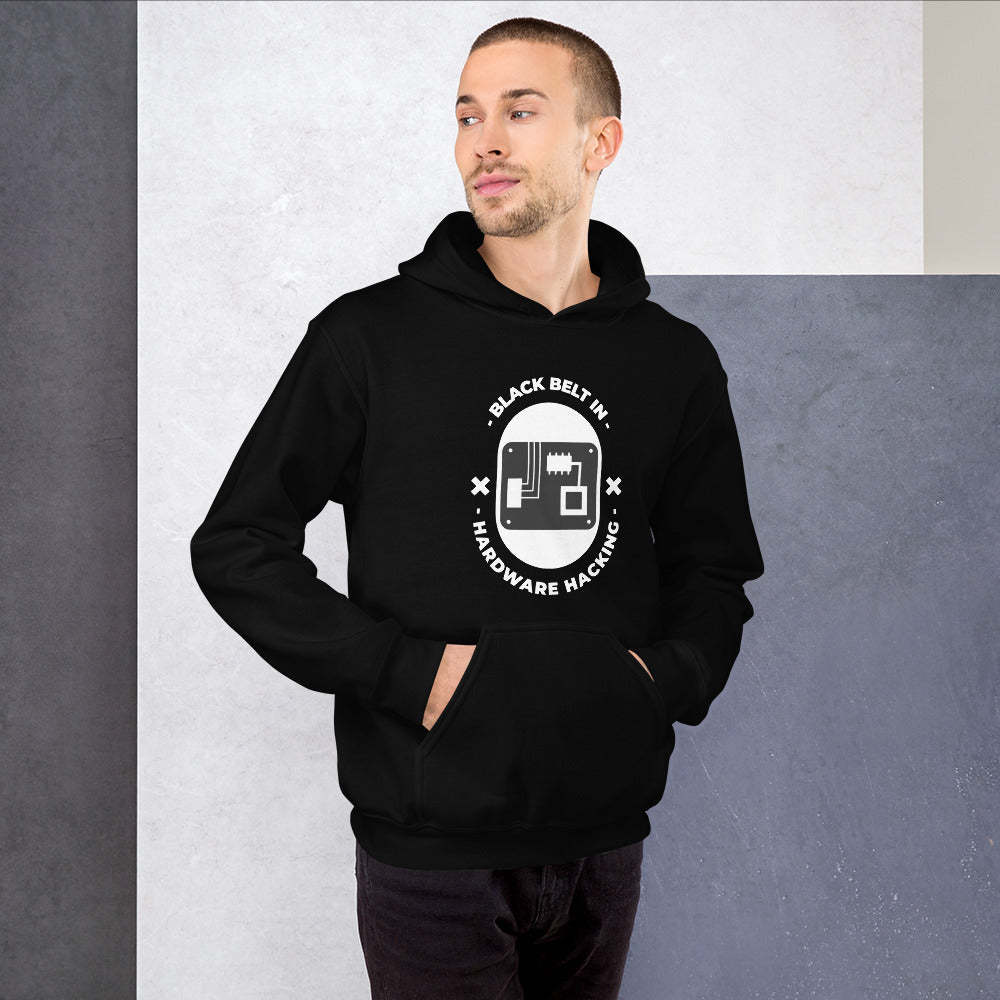 Black belt in hardware hacking - Unisex Hoodie by DarkByteGear