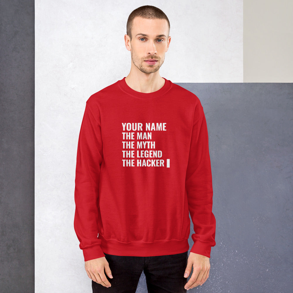 THE LEGEND THE HACKER - Unisex Sweatshirt by DarkByteGear