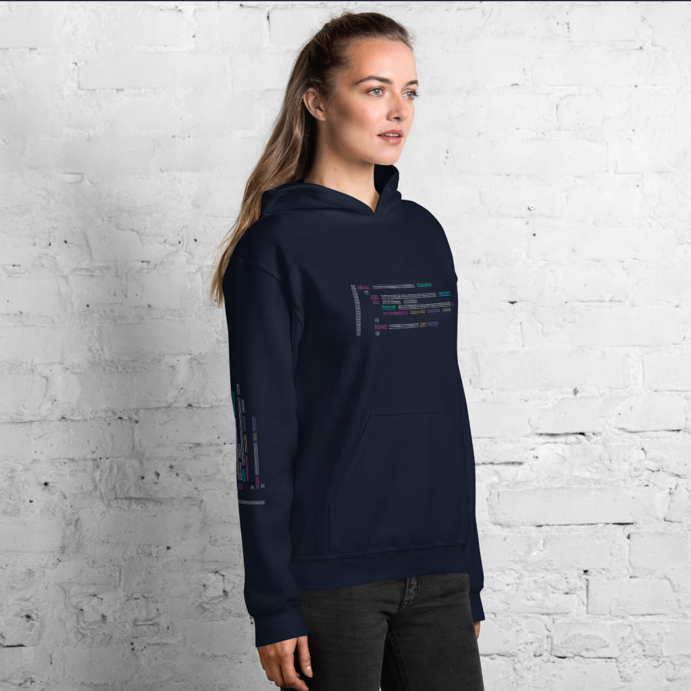 Code in ASCII - Unisex Hoodie by DarkByteGear