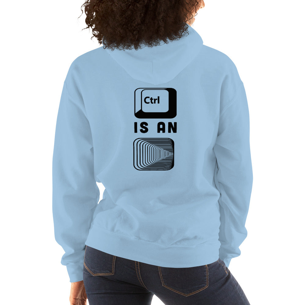 Control is an illusion - Unisex Hoodie (black text) by DarkByteGear