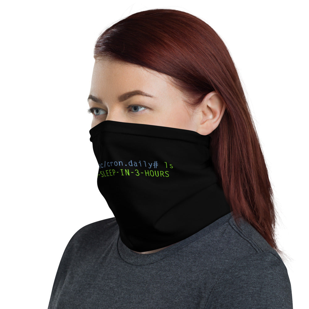 8 hours of sleep in 3 hours - Neck Gaiter by DarkByteGear