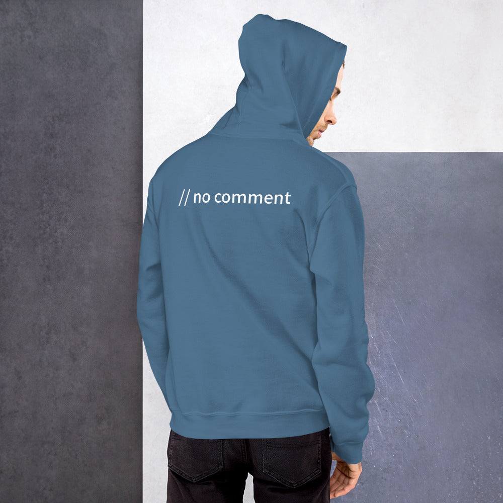 // no comment - Unisex Hoodie (with back design) by DarkByteGear