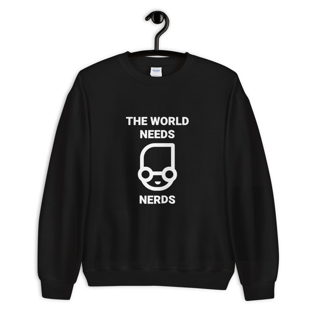 The world needs nerds - Unisex Sweatshirt (white text) by DarkByteGear