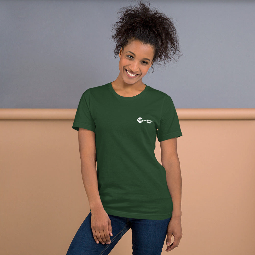 stay at at home, wear a mask - Short-Sleeve Unisex T-Shirt (with back design) by DarkByteGear