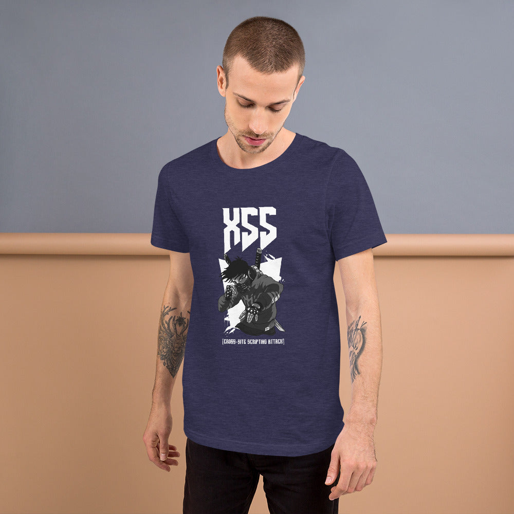 XSS cross-site scripting attack - Short-Sleeve Unisex T-Shirt by DarkByteGear