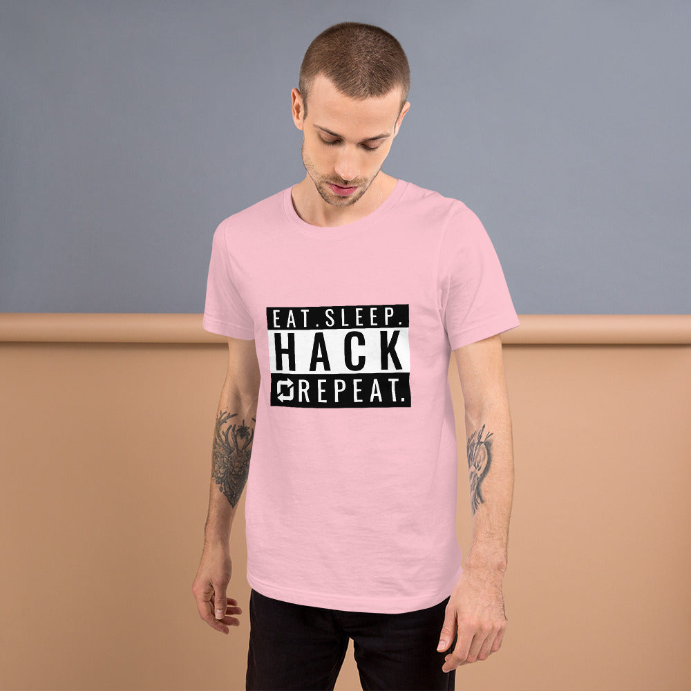 Eat seep hack repeat - Short-Sleeve Unisex T-Shirt by DarkByteGear