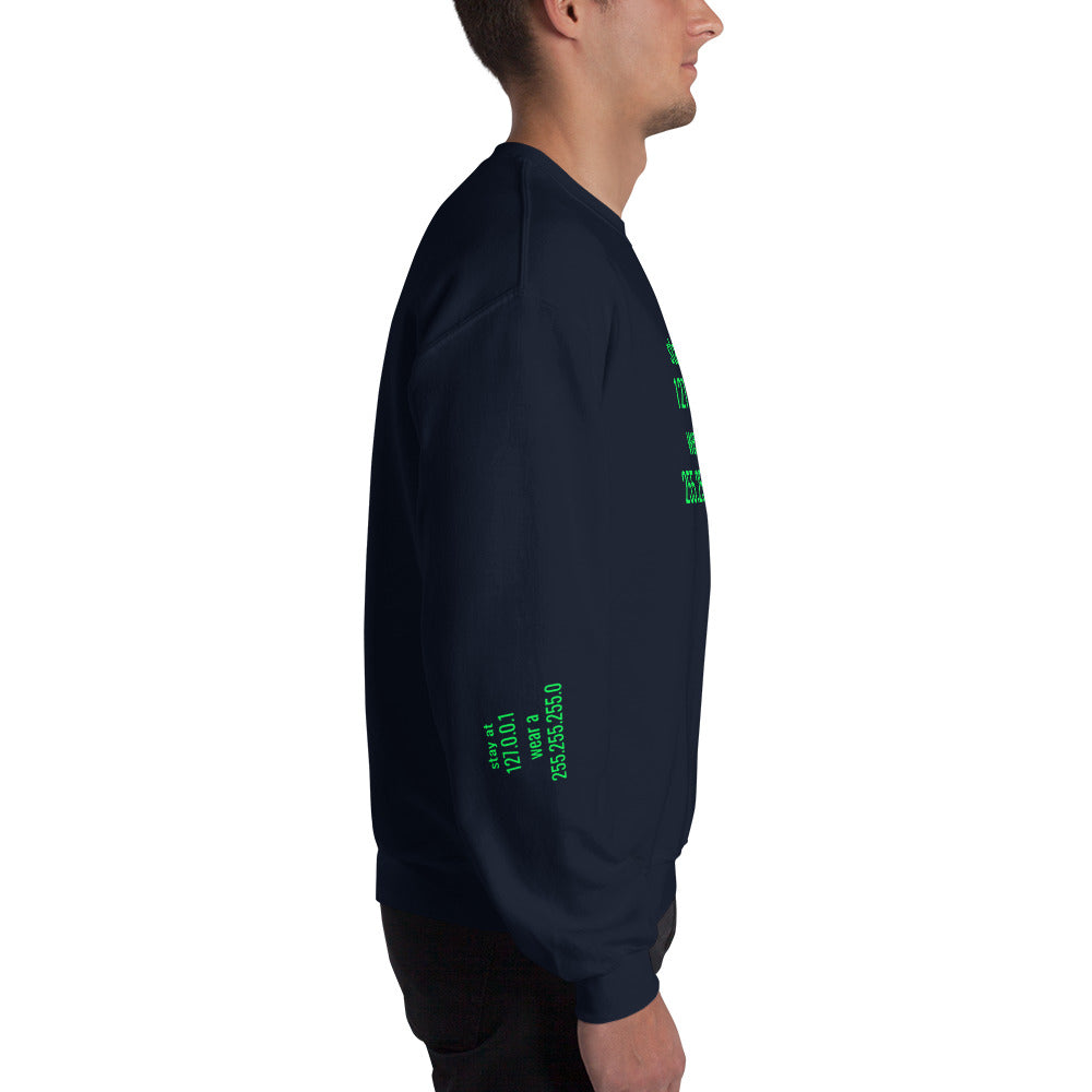 stay at at home, wear a mask - Unisex Sweatshirt (with all sides designs) by DarkByteGear