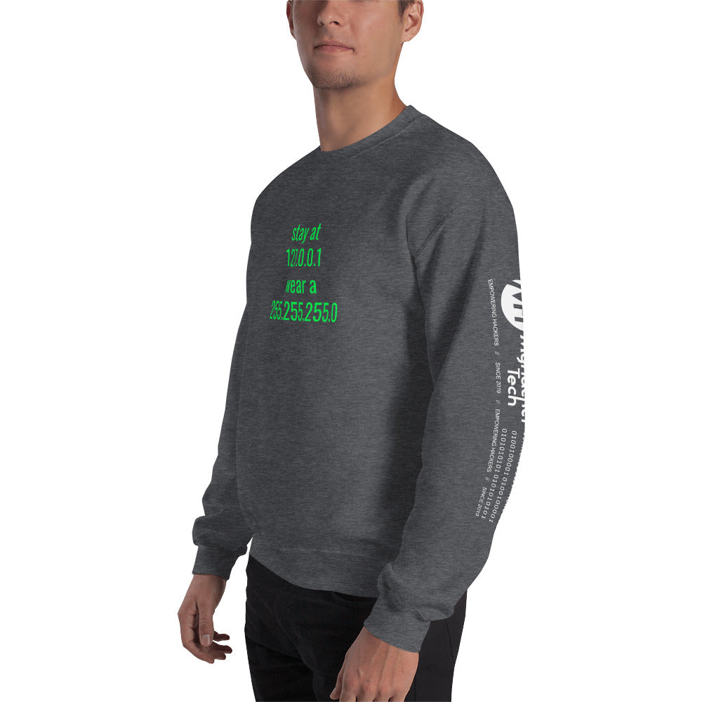 stay at at home, wear a mask - Unisex Sweatshirt (with all sides designs) by DarkByteGear