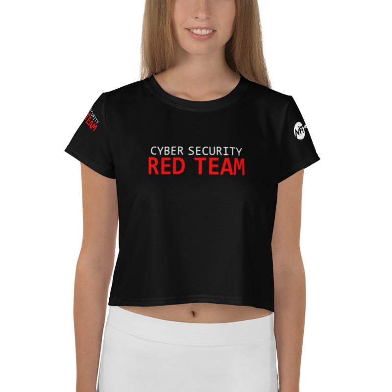 Cyber Security Red Team - All-Over Print Crop Tee by DarkByteGear