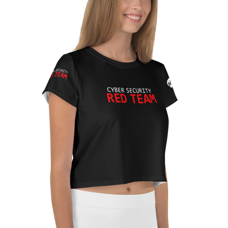 Cyber Security Red Team - All-Over Print Crop Tee by DarkByteGear