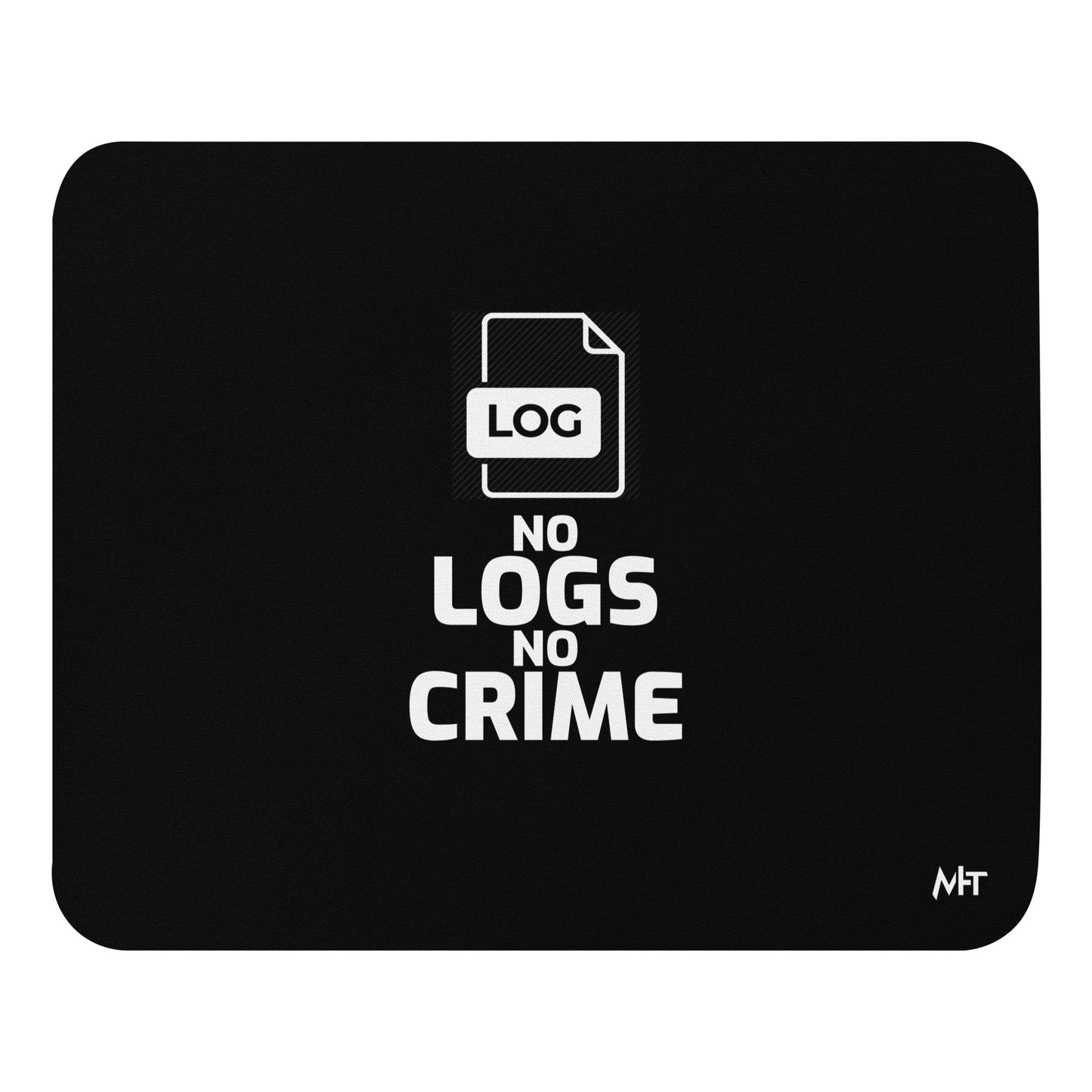 No Logs No Crime - Mouse pad by DarkByteGear