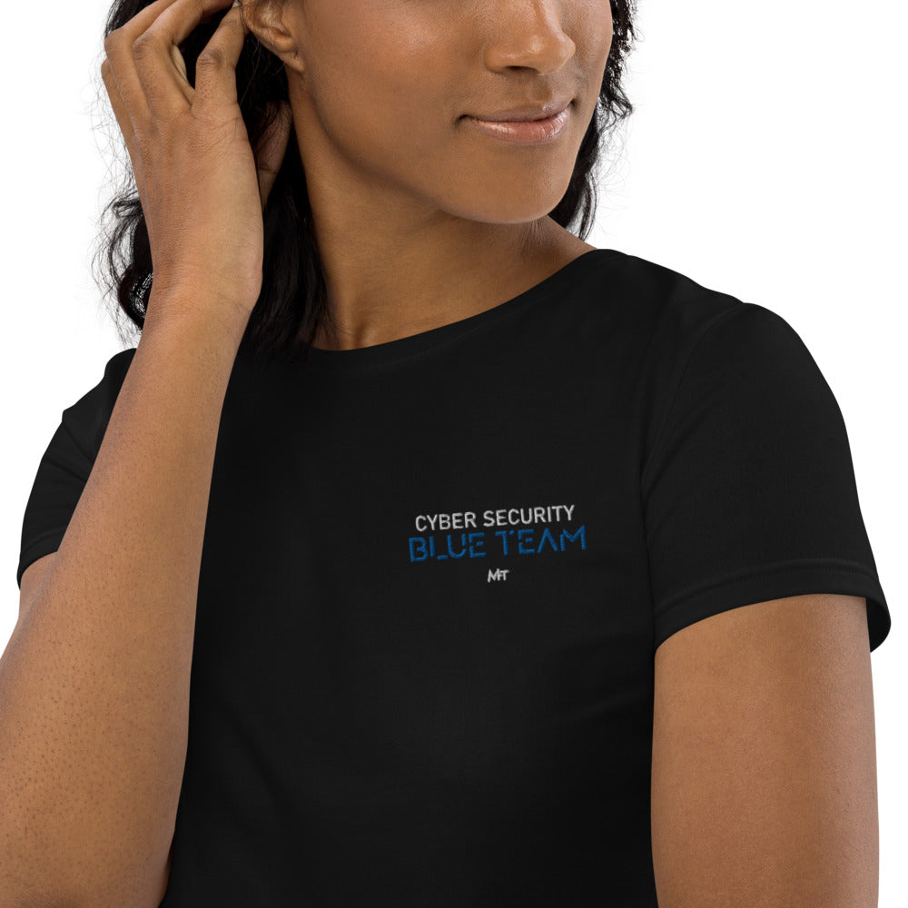 Cybersecurity Blue Team v4 - Organic Crop Top (embroidery) by DarkByteGear