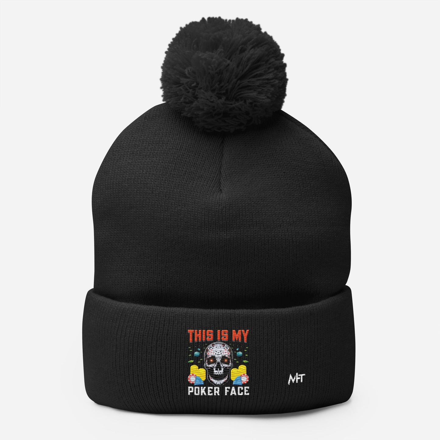 This is My Poker Face - Pom-Pom Beanie by DarkByteGear