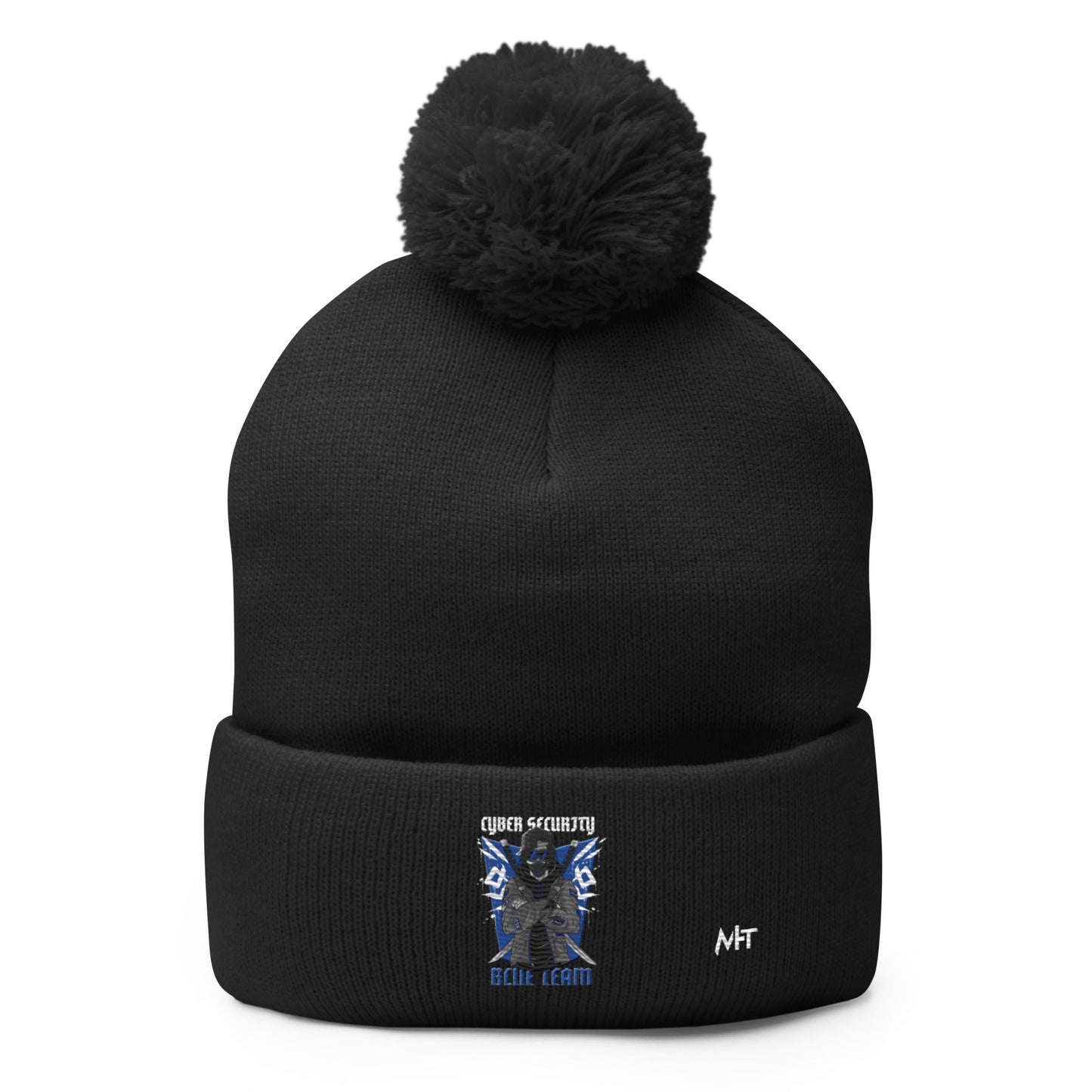 Cyber Security Blue Team V3 - Pom-Pom Beanie by DarkByteGear