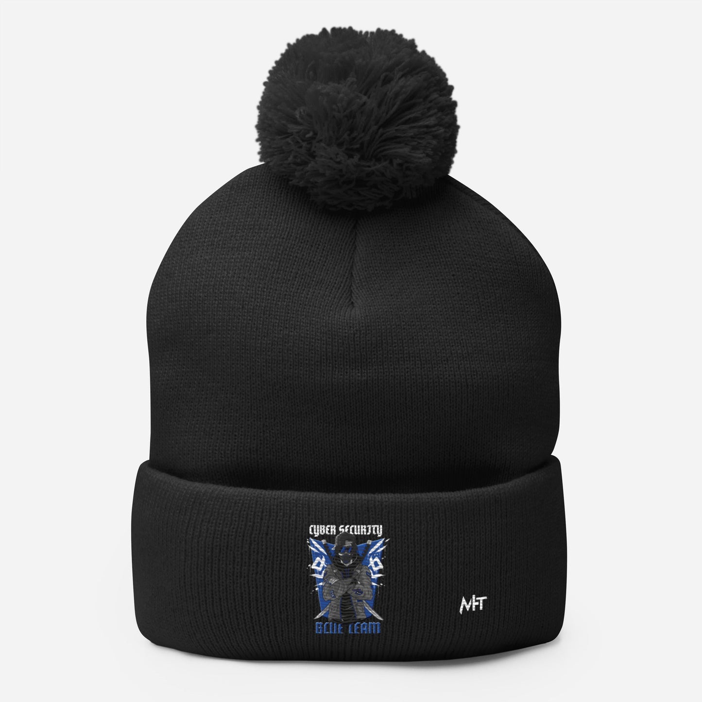 Cyber Security Blue Team V3 - Pom-Pom Beanie by DarkByteGear