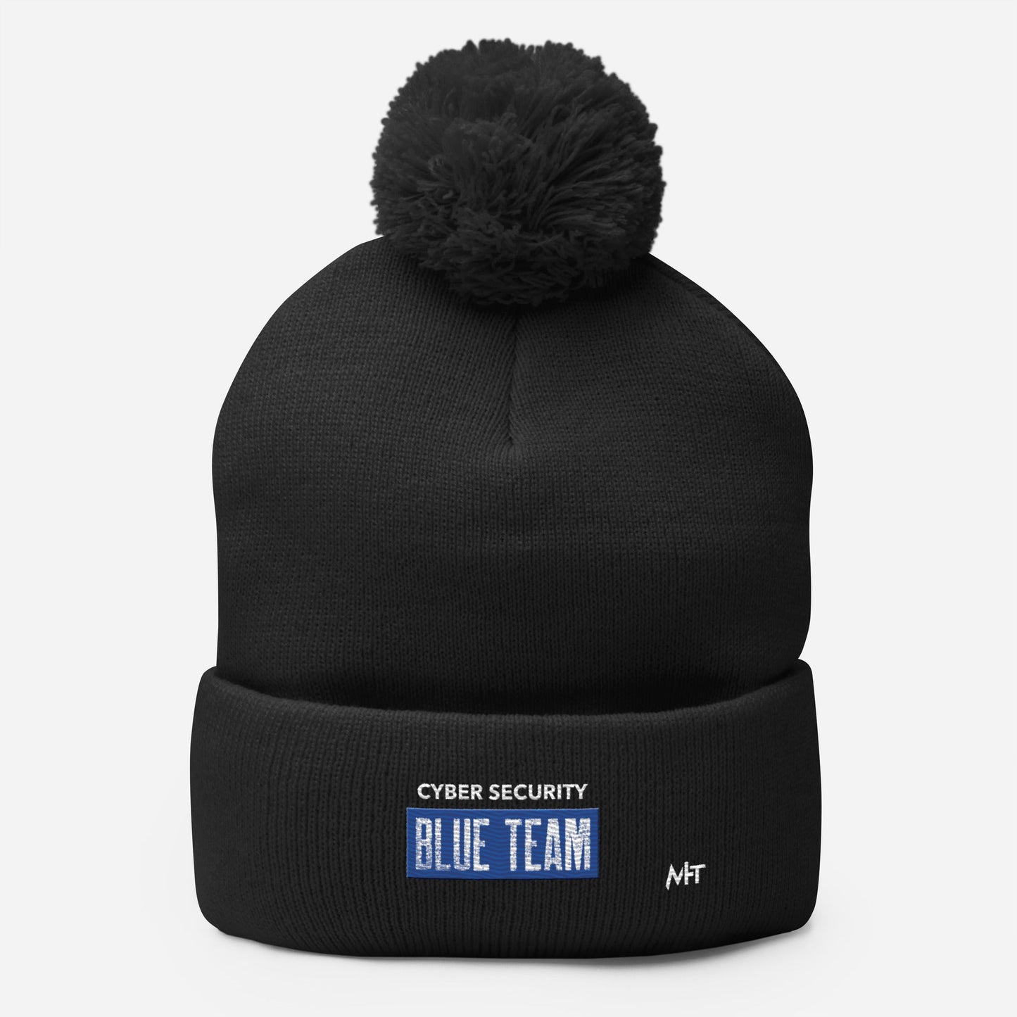 Cyber Security Blue Team V5 - Pom-Pom Beanie by DarkByteGear