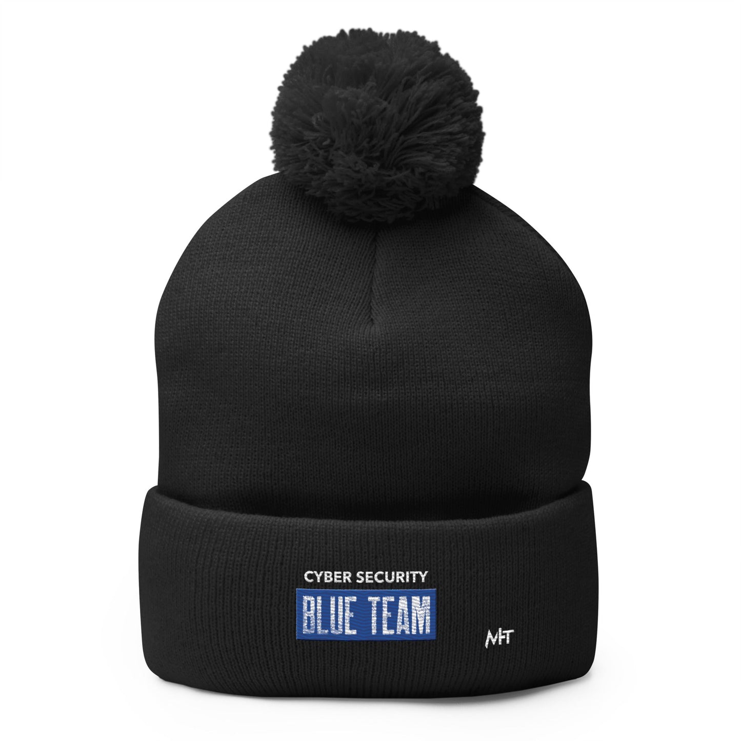Cyber Security Blue Team V5 - Pom-Pom Beanie by DarkByteGear