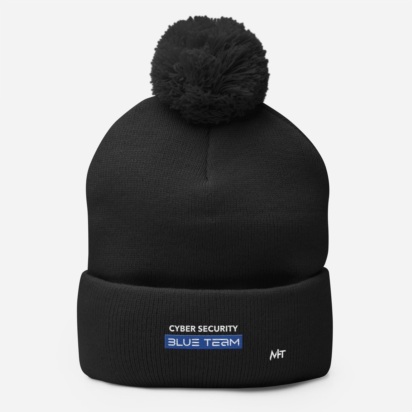 Cyber Security Blue Team V8 - Pom-Pom Beanie by DarkByteGear