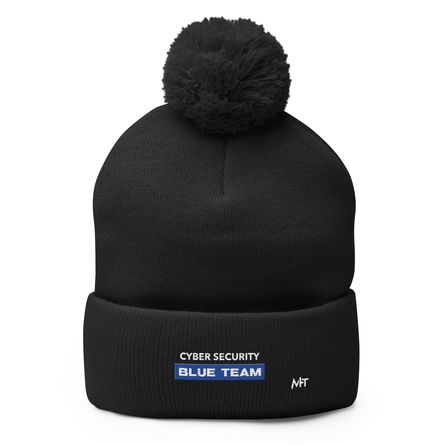 Cyber Security Blue Team V9 - Pom-Pom Beanie by DarkByteGear