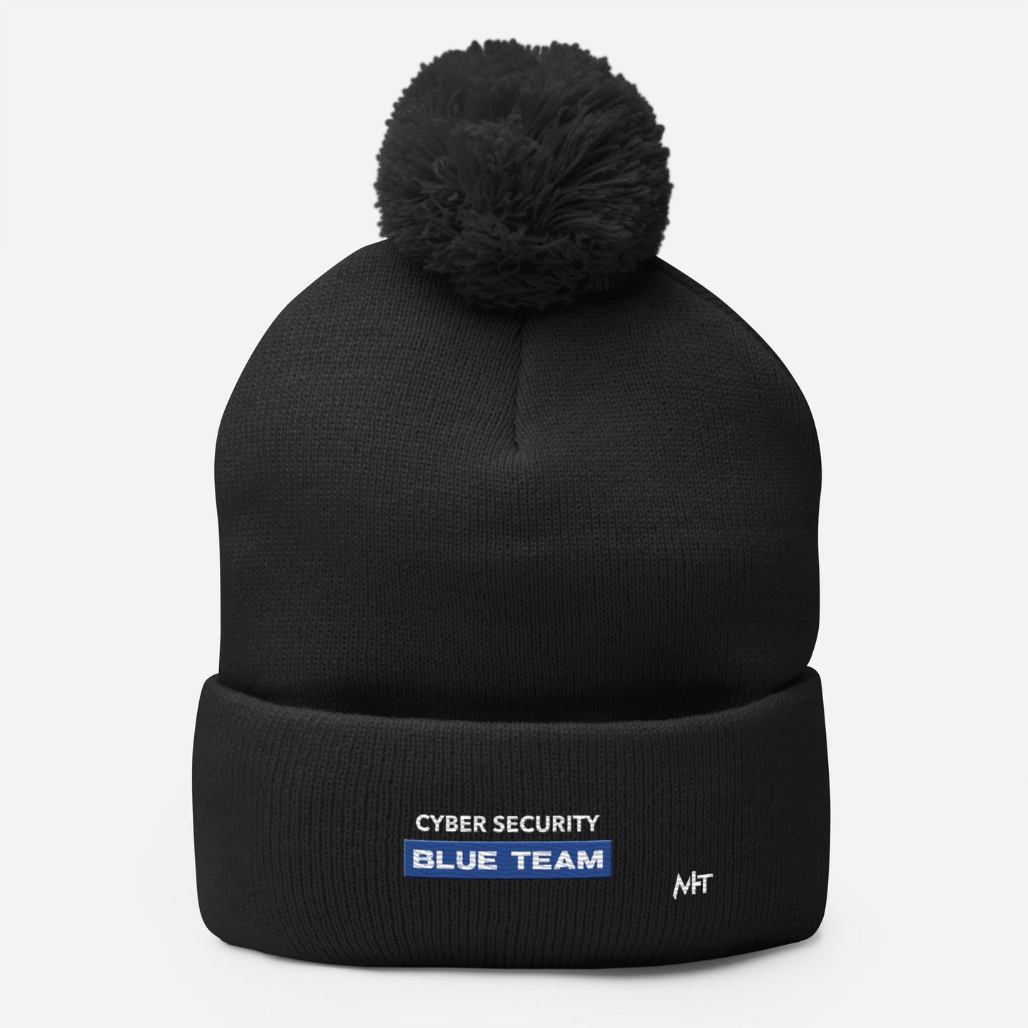 Cyber Security Blue Team V9 - Pom-Pom Beanie by DarkByteGear