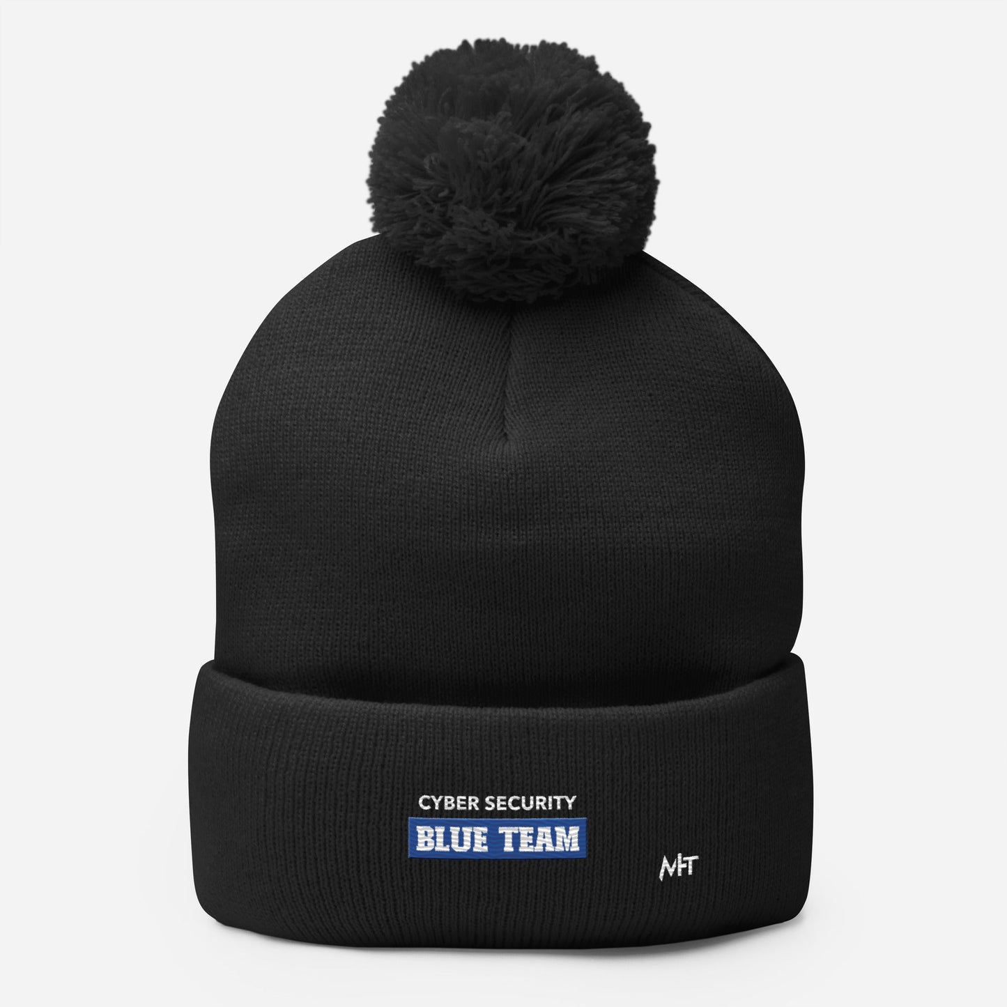 Cyber Security Blue Team V10 - Pom-Pom Beanie by DarkByteGear