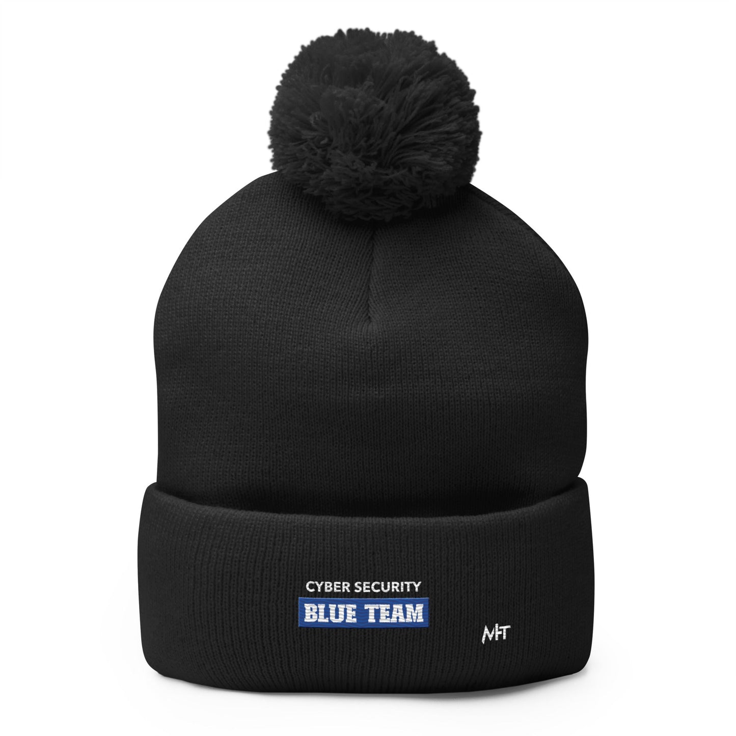 Cyber Security Blue Team V10 - Pom-Pom Beanie by DarkByteGear