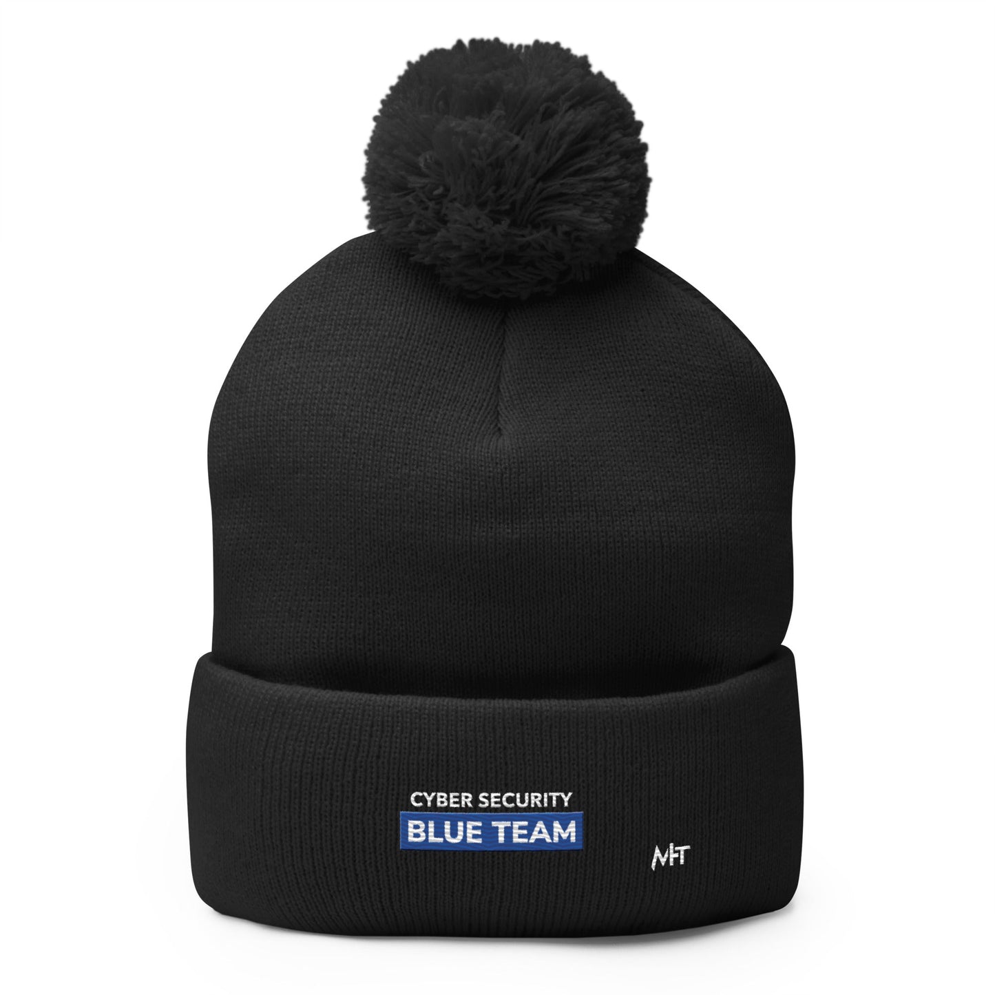 Cyber Security Blue Team V11 - Pom-Pom Beanie by DarkByteGear