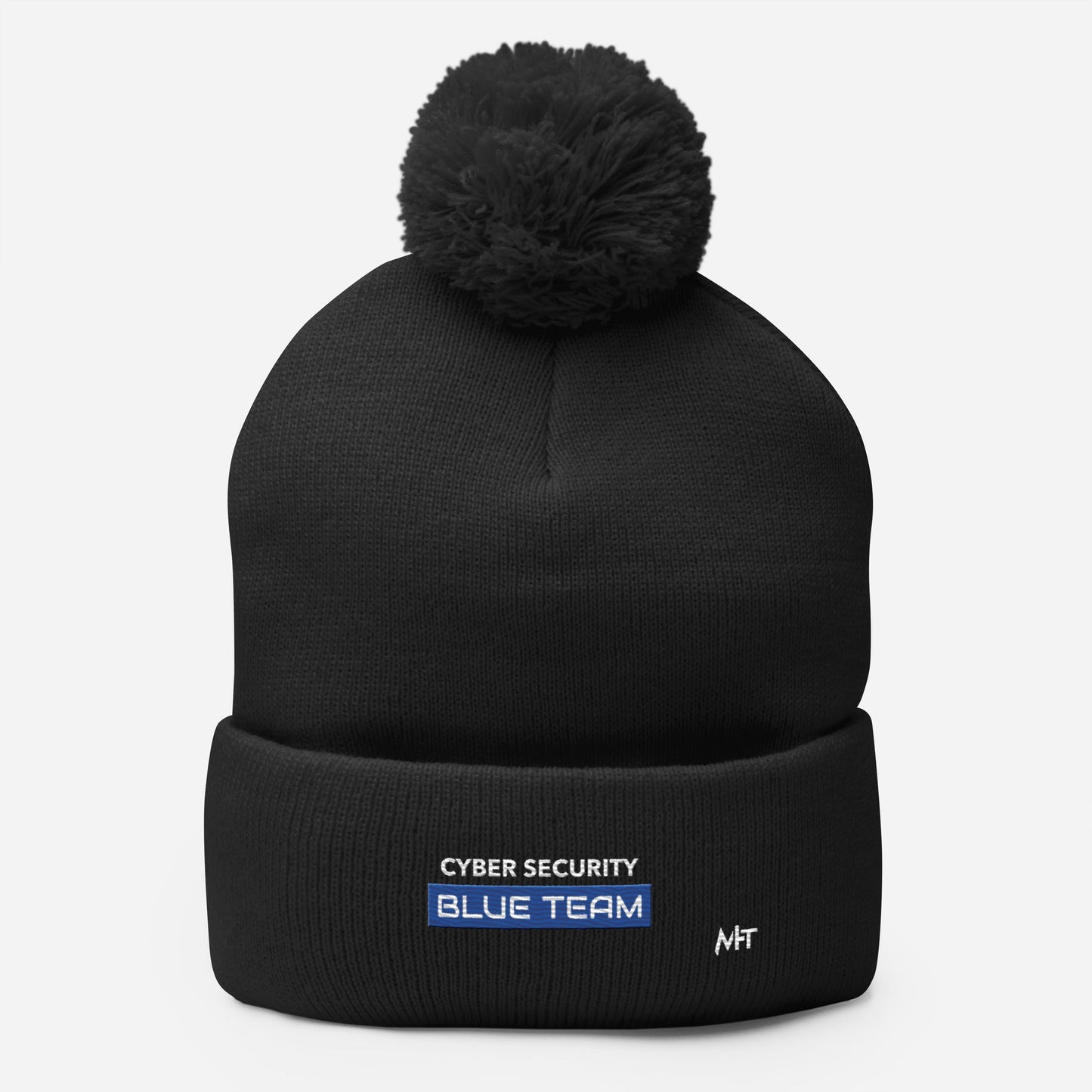 Cyber Security Blue Team V12 - Pom-Pom Beanie by DarkByteGear