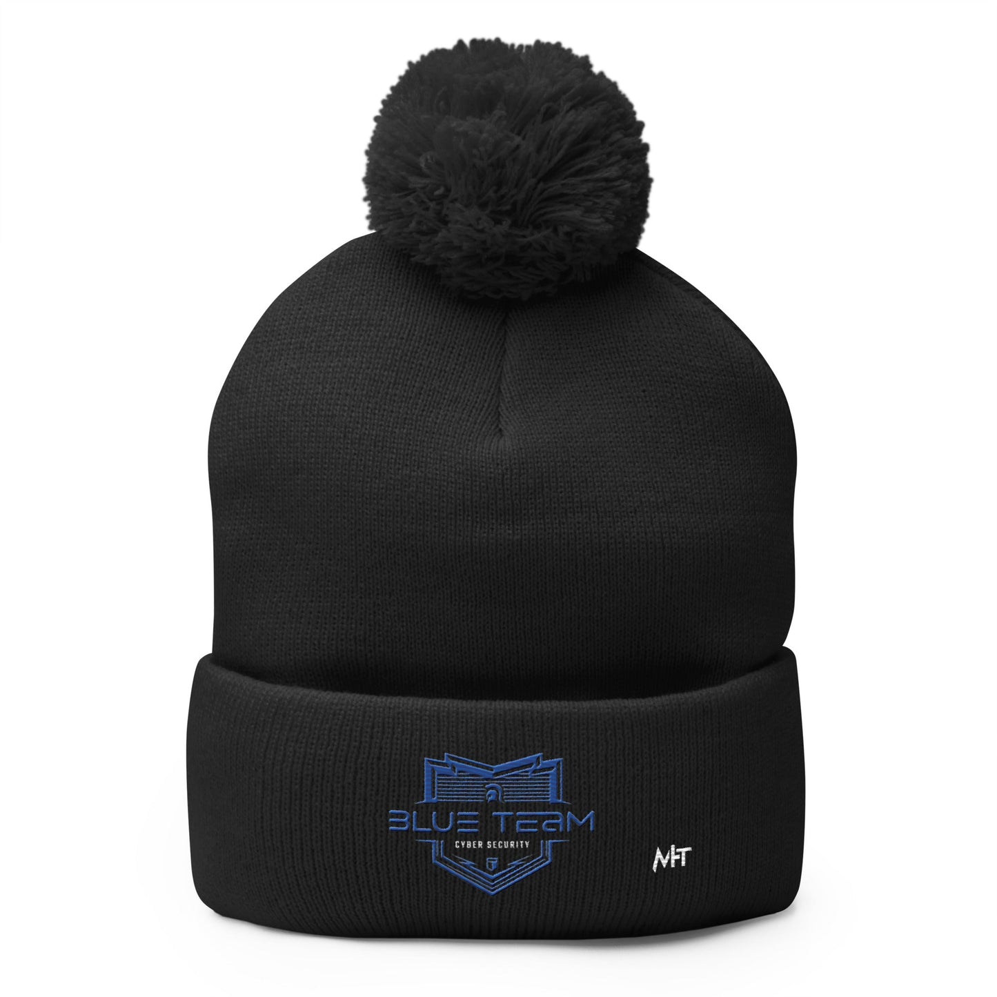 Cyber Security Blue Team V15 - Pom-Pom Beanie by DarkByteGear