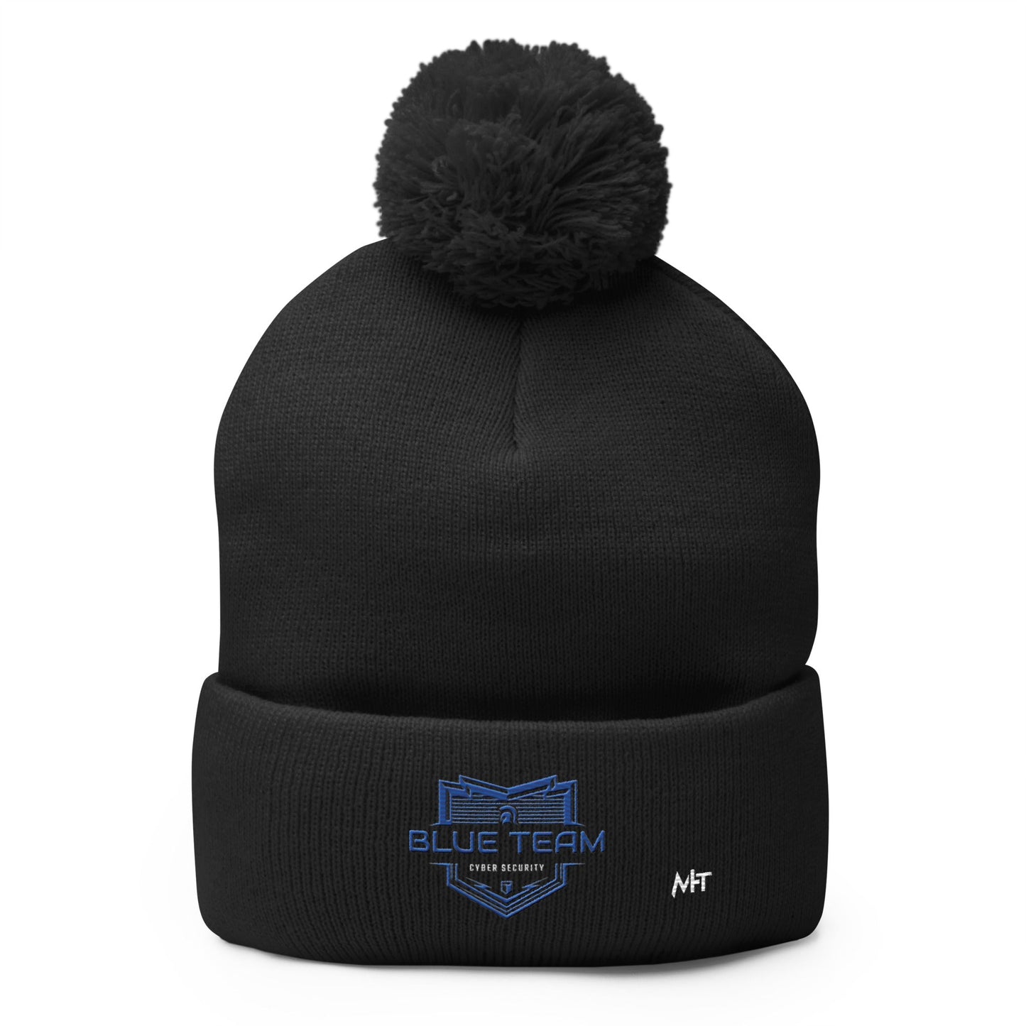 Cyber Security Blue Team V17 - Pom-Pom Beanie by DarkByteGear