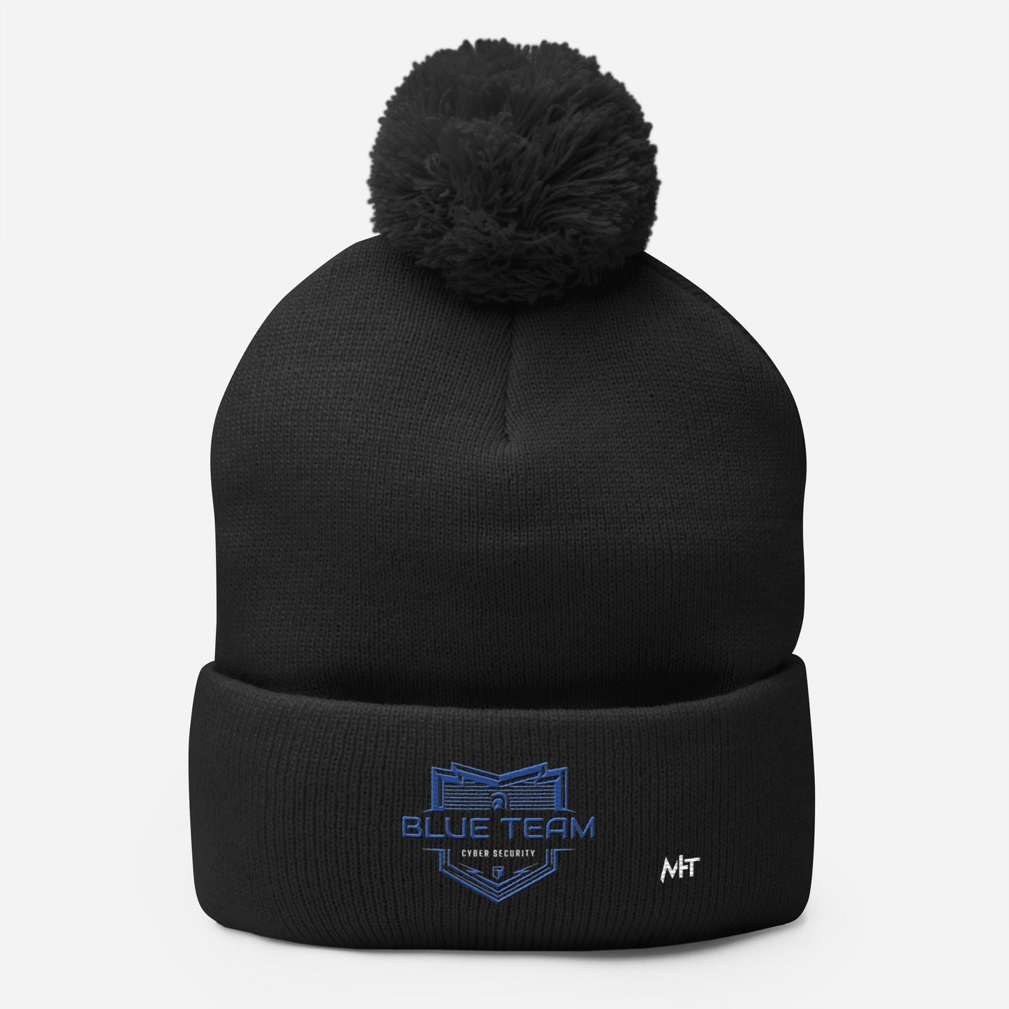 Cyber Security Blue Team V17 - Pom-Pom Beanie by DarkByteGear