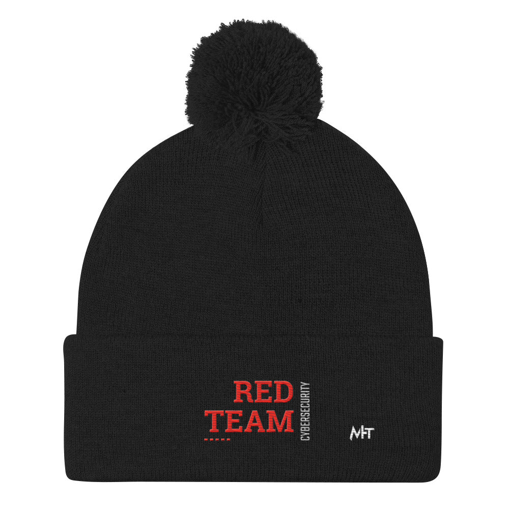 Cyber Security Red Team V12 - Pom-Pom Beanie by DarkByteGear