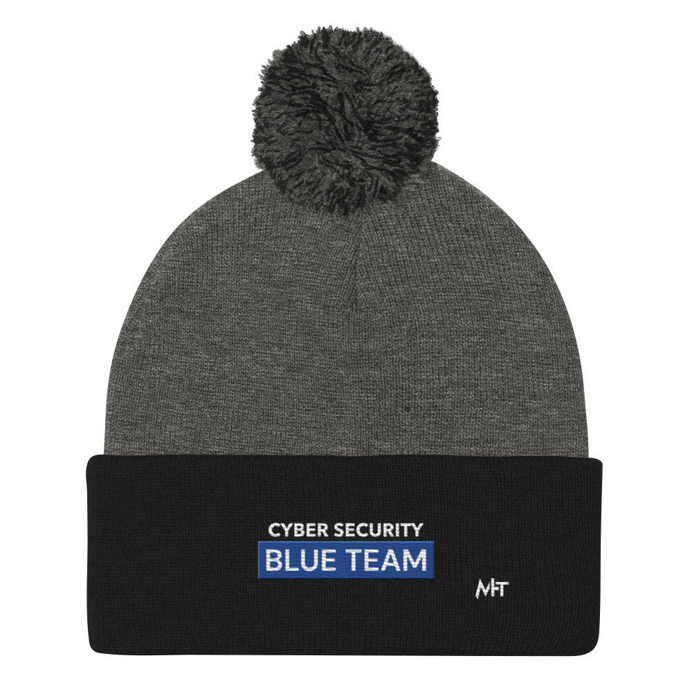 Cyber Security Blue Team V7 - Pom-Pom Beanie by DarkByteGear