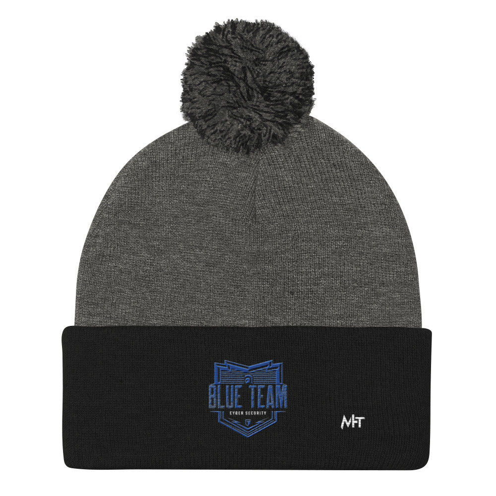 Cyber Security Blue Team V13 - Pom-Pom Beanie by DarkByteGear