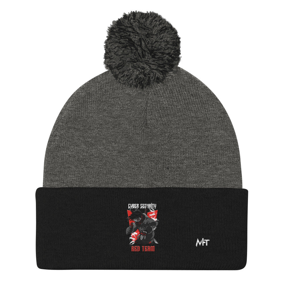 Cyber Security Red Team V3 - Pom-Pom Beanie by DarkByteGear