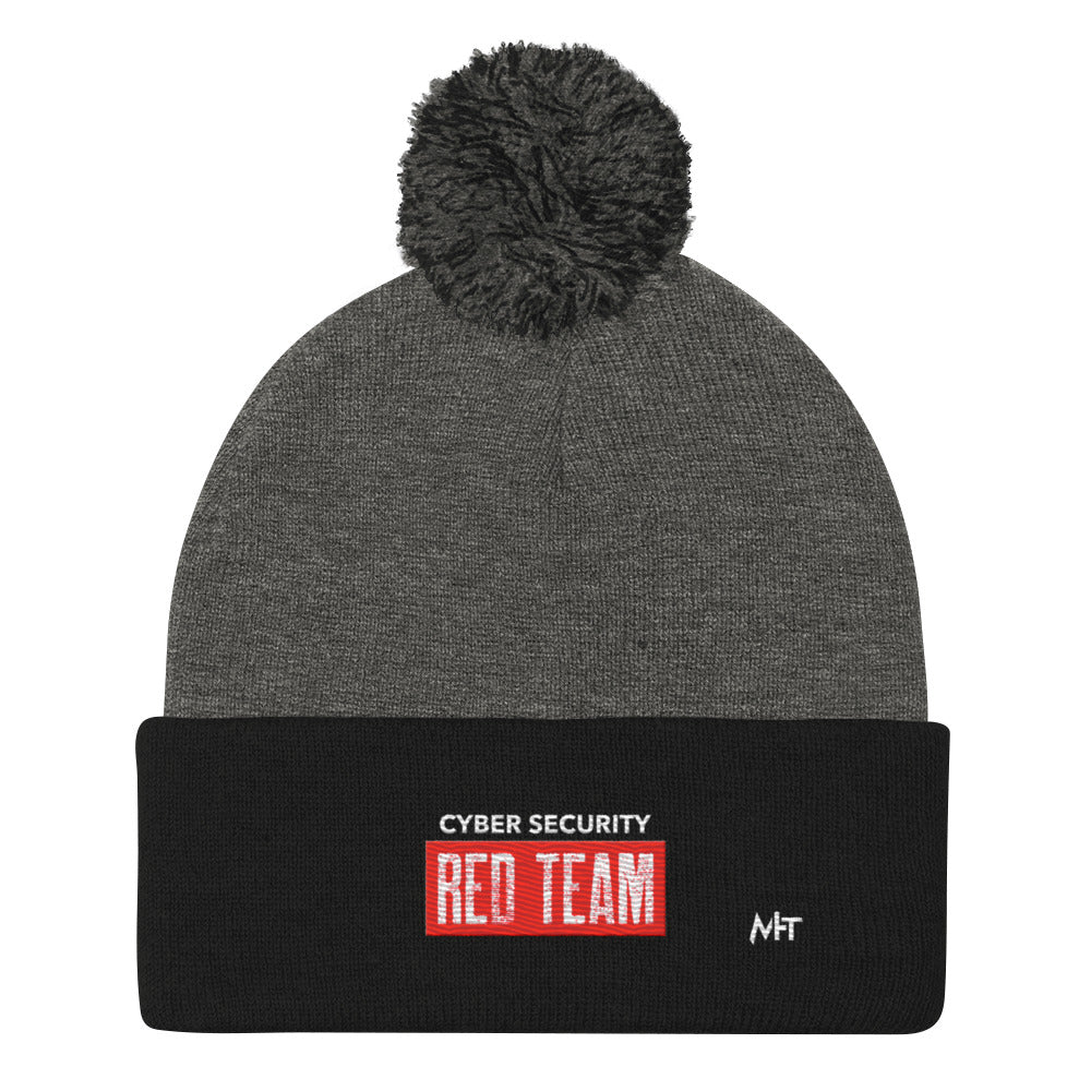 Cyber Security Red Team V1 - Pom-Pom Beanie by DarkByteGear