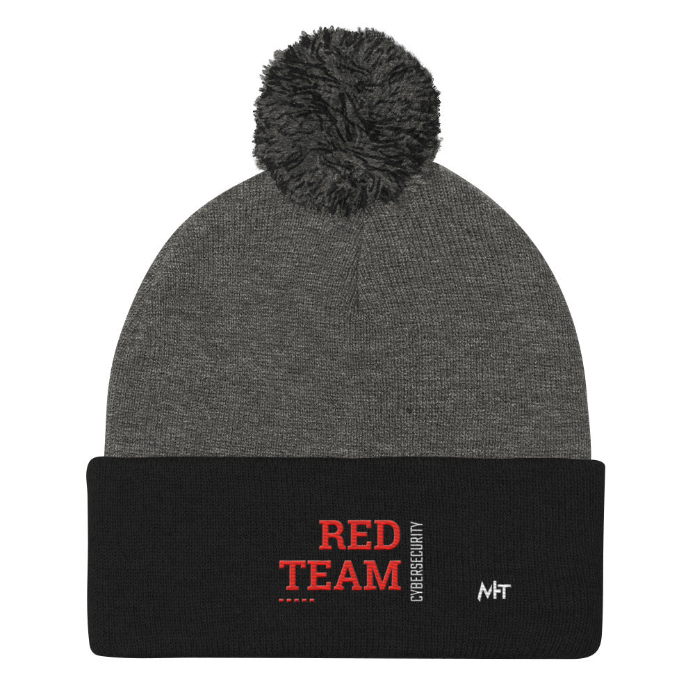 Cyber Security Red Team V12 - Pom-Pom Beanie by DarkByteGear