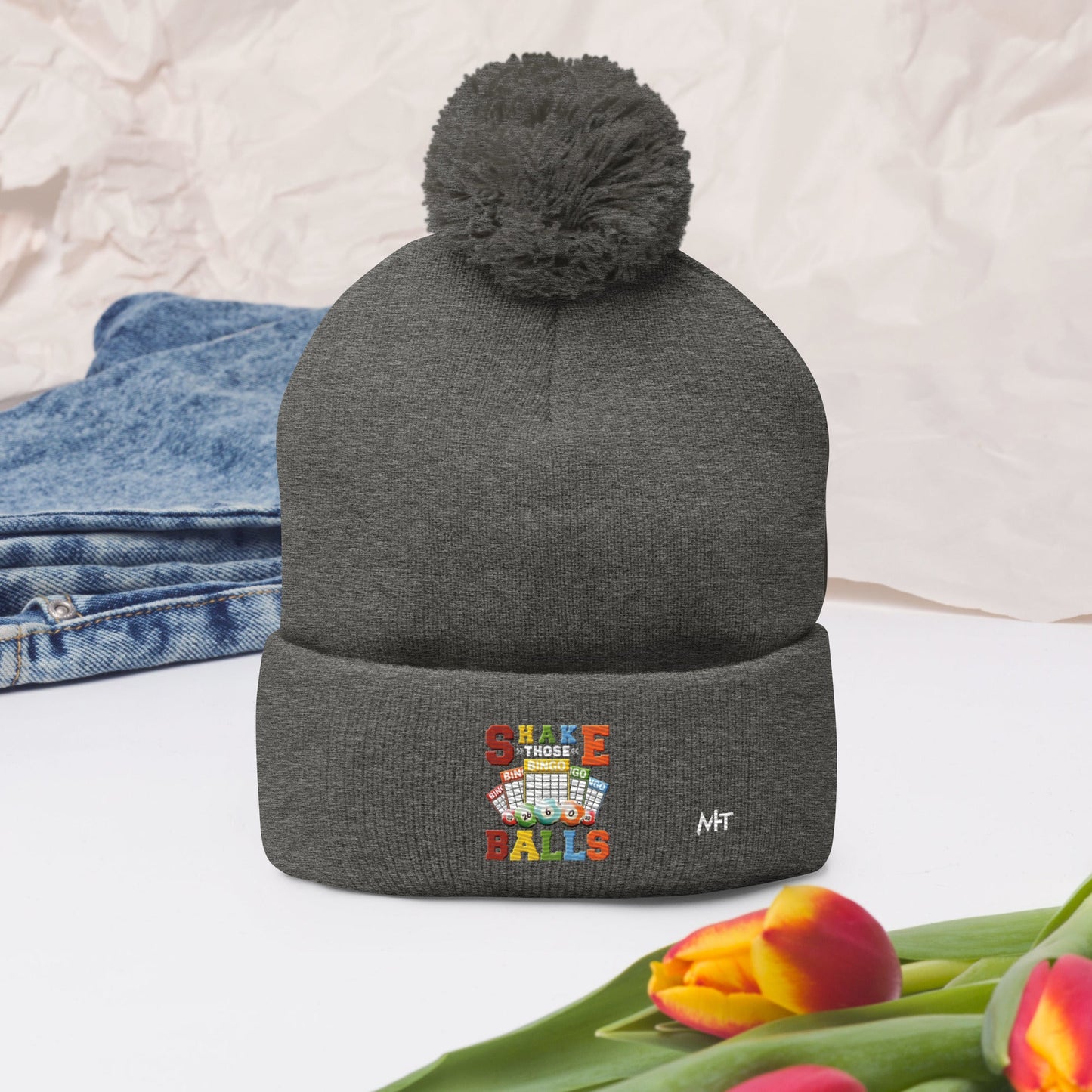 Shake those Bingo Balls - Pom-Pom Beanie by DarkByteGear