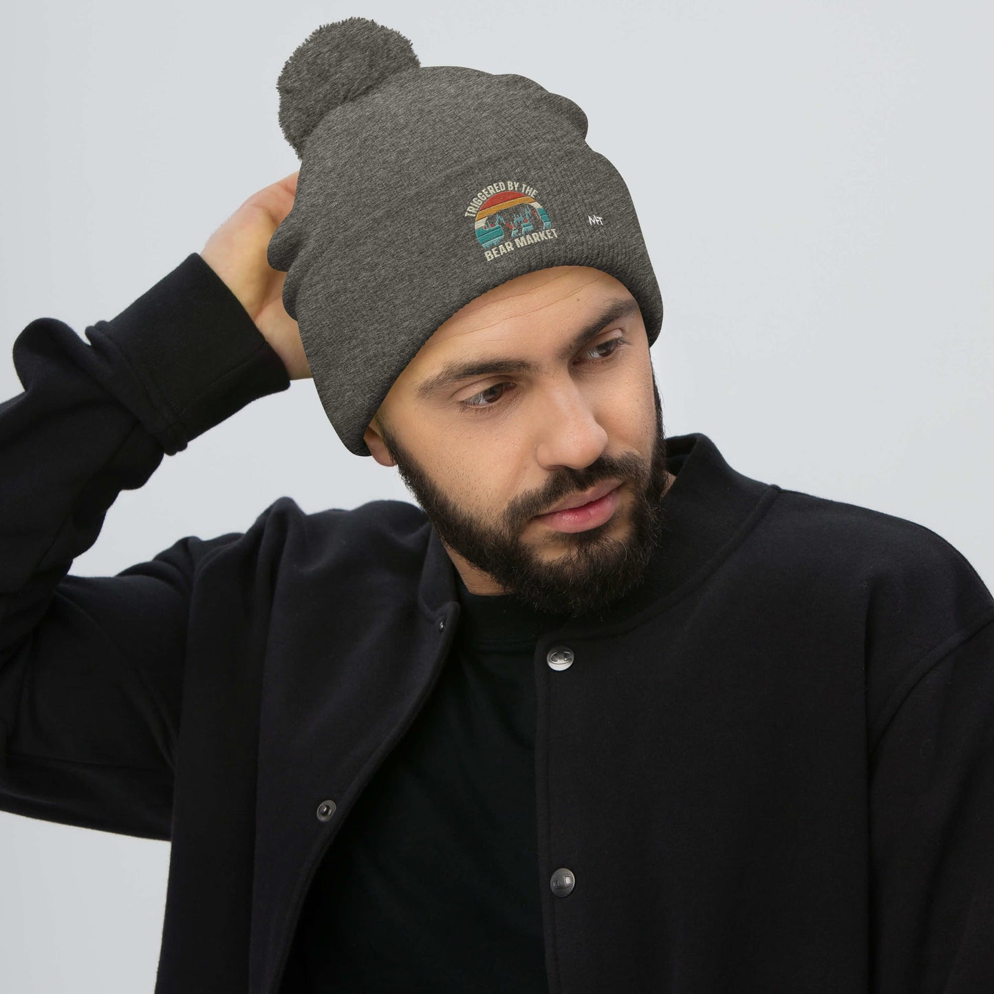 Triggered by the Bear Market - Pom-Pom Beanie by DarkByteGear