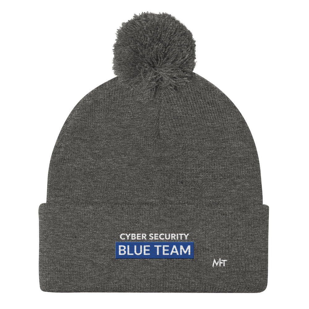 Cyber Security Blue Team V7 - Pom-Pom Beanie by DarkByteGear